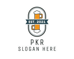 Beer Pub Badge  logo design