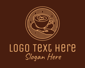 Cafeteria - Lovely Serving Coffee Cup logo design