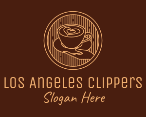 Lovely Serving Coffee Cup Logo