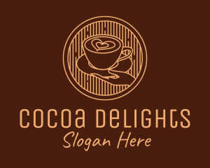 Lovely Serving Coffee Cup logo design