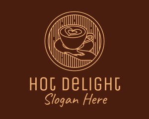 Lovely Serving Coffee Cup logo design