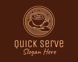 Lovely Serving Coffee Cup logo design