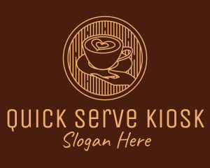 Lovely Serving Coffee Cup logo design