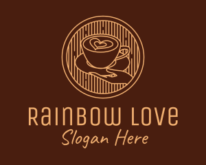 Lovely Serving Coffee Cup logo design