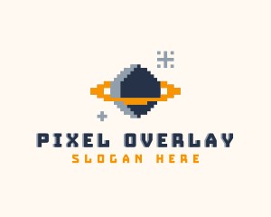 Pixelated Gamer Planet logo design