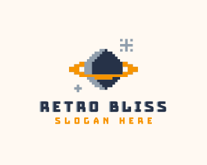 Nostalgia - Pixelated Gamer Planet logo design