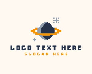 Pixelated Gamer Planet Logo