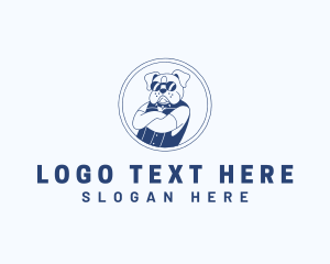 Pug - Tough Dog Sunglasses logo design