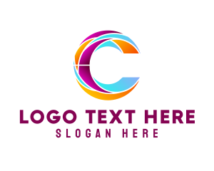 Multimedia - Colorful Multimedia Letter C logo design