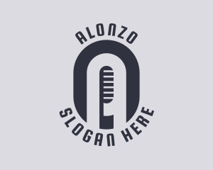 Music Radio Microphone logo design