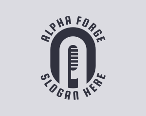 Music Radio Microphone logo design