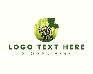 Map - Louisiana Wild Bear logo design