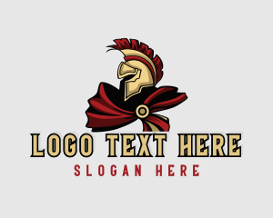 Mascot - Tough Spartan Warrior logo design