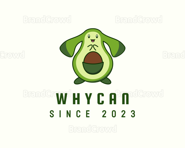 Cute Avocado Rabbit Logo