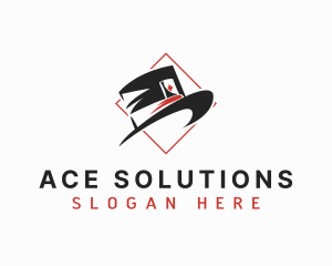 Ace - Magician Top Hat logo design
