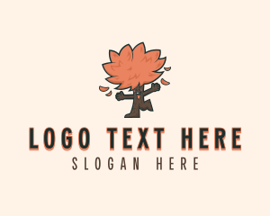 Maple Tree - Autumn Garden Tree logo design