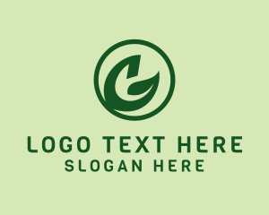 Letter G - Organic Natural Leaf Letter G logo design
