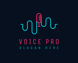 Announcer - Audio Podcast Mic logo design