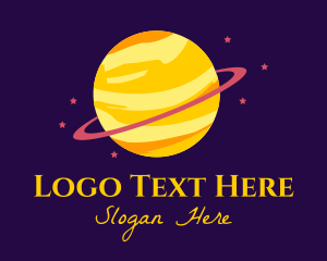 Galactic - Cosmic Planet Saturn logo design