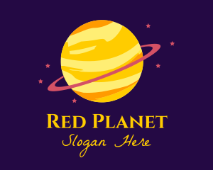 Cosmic Planet Saturn logo design