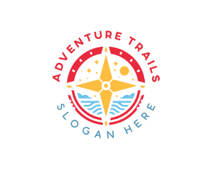 Travel Navigation Compass logo design