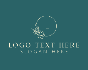 Floral Wedding Wreath Logo