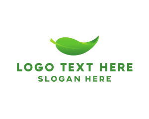Green And Brown - Organic Leaf Spa logo design