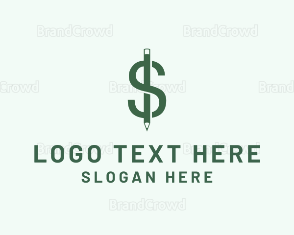 Dollar Pencil Money Exchange Logo