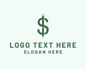 Pencil - Dollar Pencil Money Exchange logo design