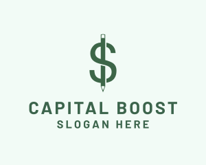 Loan - Dollar Pencil Money Exchange logo design