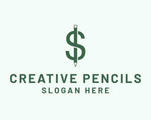 Dollar Pencil Money Exchange logo design