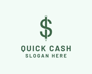 Loan - Dollar Pencil Money Exchange logo design