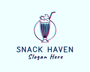 Milkshake Smoothie Drink logo design