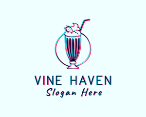 Milkshake Smoothie Drink logo design