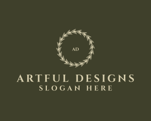 Luxury Leaves Event Planner logo design