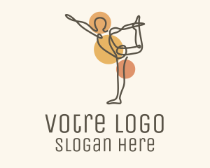 Dancer Pose Yoga Monoline Logo