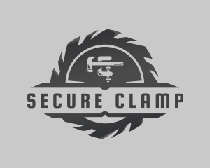 Clamp - Saw Hammer Tools logo design
