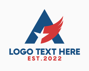 America - America Country Letter A logo design