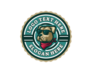 Scarf - Dog Shades Grooming logo design