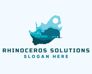 Rhinoceros - Wild South Africa Rhino logo design