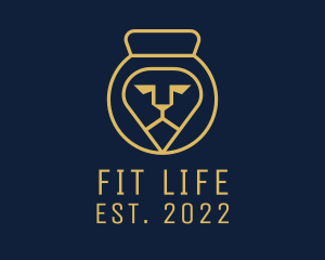 Lion Fitness Kettlebell Gym  logo design