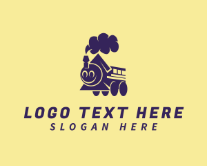Steam Engine - Toy Train Transportation logo design