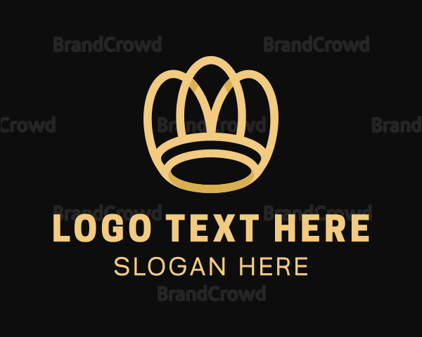 Golden Luxury Crown Logo