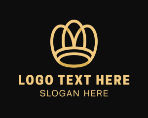 Tiara - Golden Luxury Crown logo design