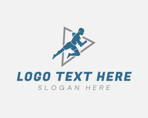 Stickman - Health Fitness Runner logo design