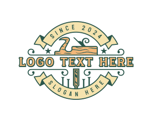 Wood Planer Carpentry Logo