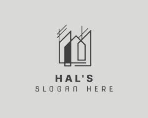 Engineering - House Building Structure logo design