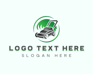 Turf - Lawn Mower Trimmer logo design