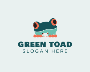 Toad - Baby Frog Amphibian logo design