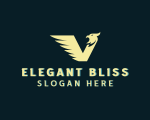 Eagle Wings Letter V Logo